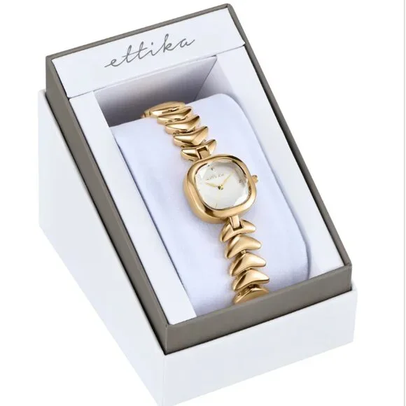 Ettika - Metal Moderna Bracelet Watch in Gold - Picture 4 of 7
